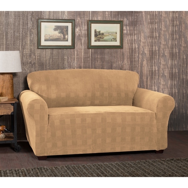 Stretch Sensations Plaid Sofa Slipcover Free Shipping Stretch Sensations Plaid Sofa Slipcover