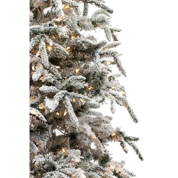 7 5 Flocked Balsam Pine Christmas Tree Overstock 18778601