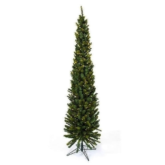 7.5' Pencil Darwin Prelit Christmas Tree