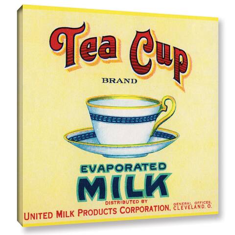 Bridgeman Bma's 'Tea Cup Brand Evaporated Milk Product Label, c.1910' Gallery Wrapped Canvas