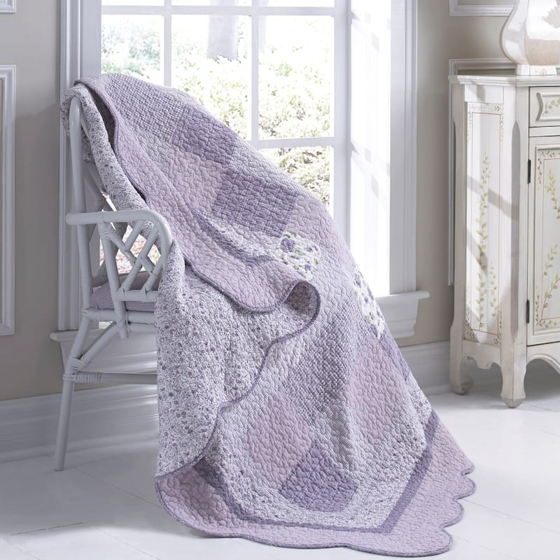 Donna Sharp Lavender Rose Throw
