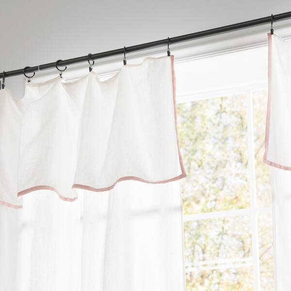 Shop Aurora Home Belgian Linen Folded Valance With Border Detail