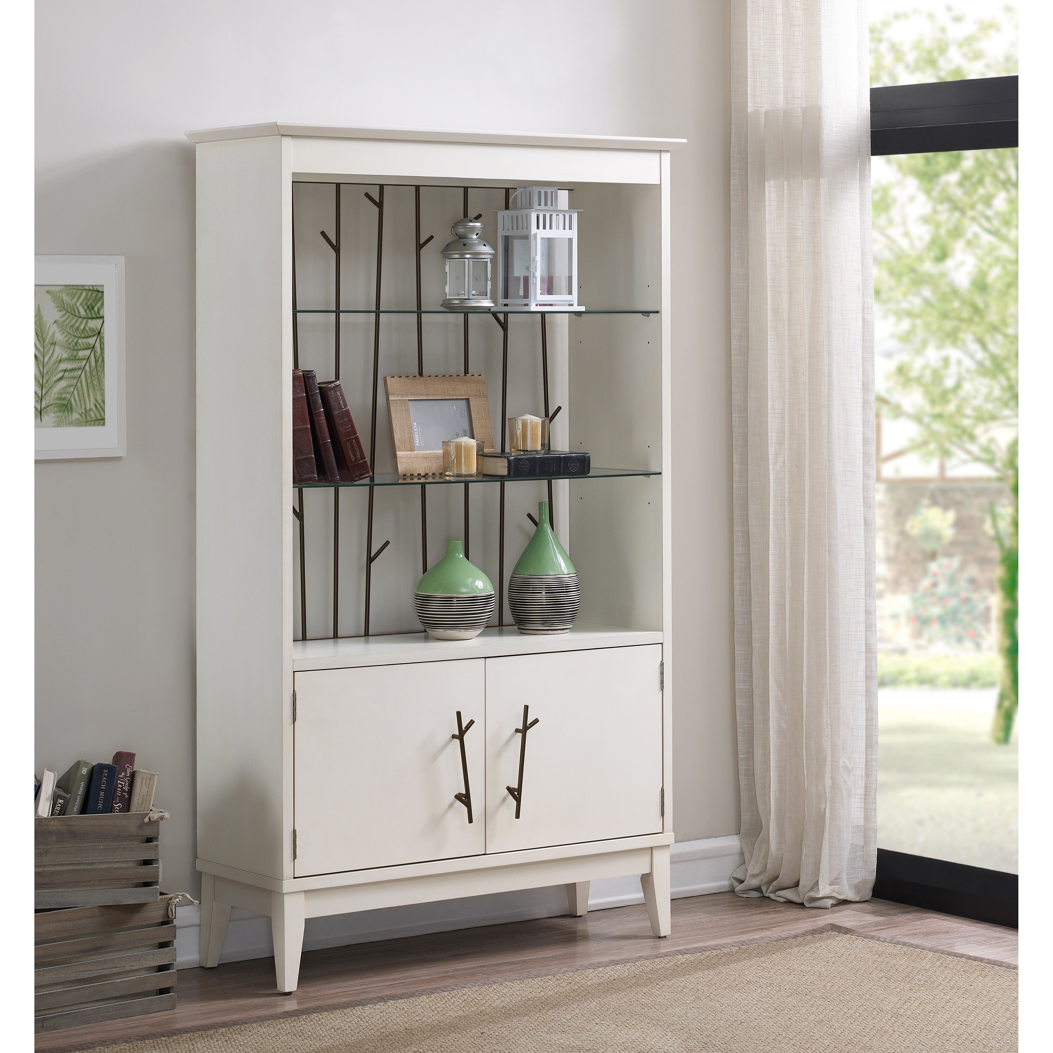 Shop Carson Carrington Modern Famhouse Display Cabinet Free