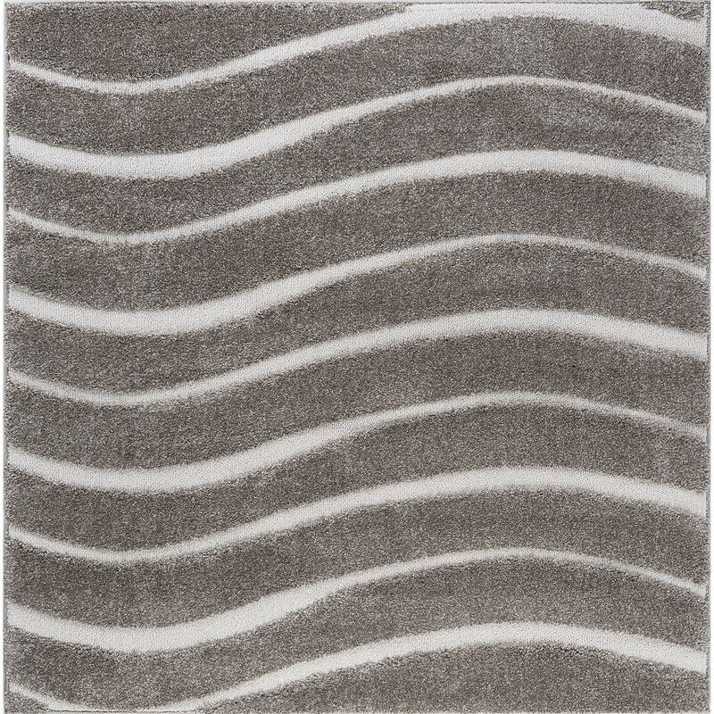 Waverly Shag Industrial Stripe Indoor Area Rug - 5'3 x 5'3