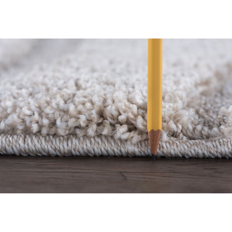 Waverly Shag Industrial Stripe Indoor Area Rug - 6'7 x 6'7