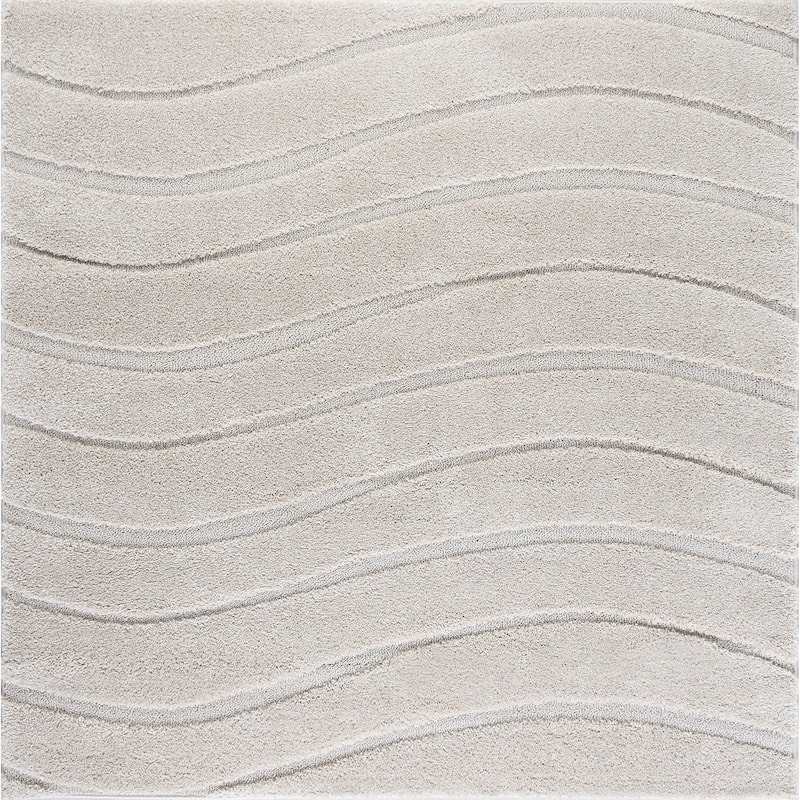 Waverly Shag Industrial Stripe Indoor Area Rug - 6'7 x 6'7