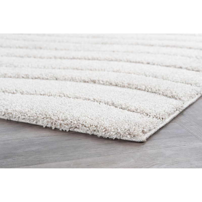 Waverly Shag Industrial Stripe Indoor Area Rug - 6'7 x 6'7