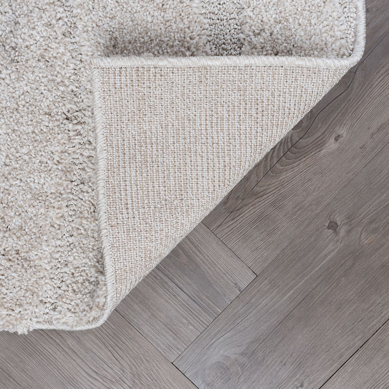 Waverly Shag Industrial Stripe Indoor Area Rug - 6'7 x 6'7