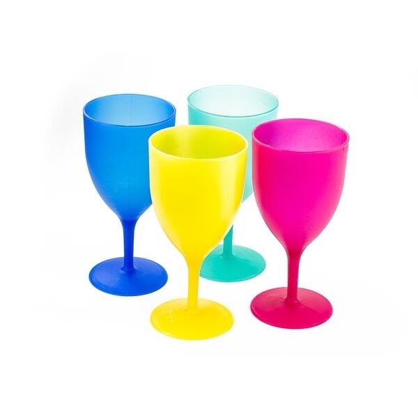 Colorful Plastic Picnic / Party Supply Set - Plastic Goblets - 4 Pieces