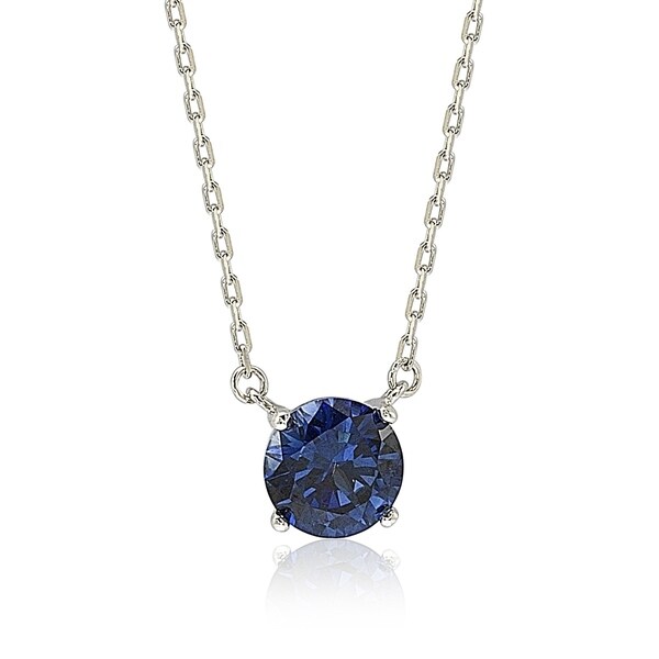 sterling silver sapphire necklace