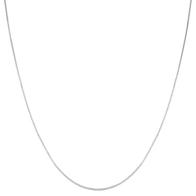 Fremada 14k White Gold Box Chain Necklace (16-30 Inches)