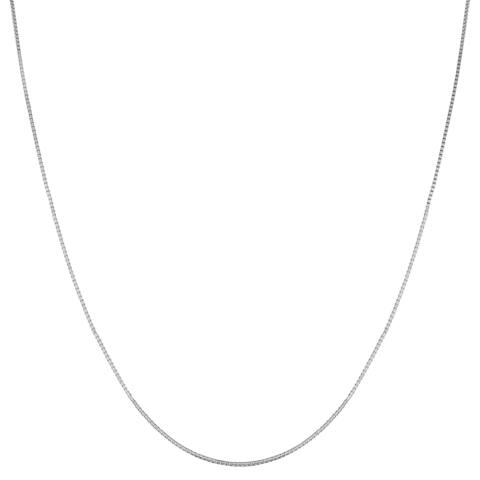 Fremada 14k White Gold Box Chain Necklace (16-30 Inches)
