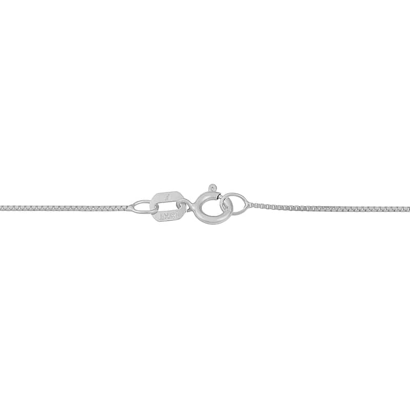 Fremada 14k White Gold Box Chain Necklace (16-30 Inches)