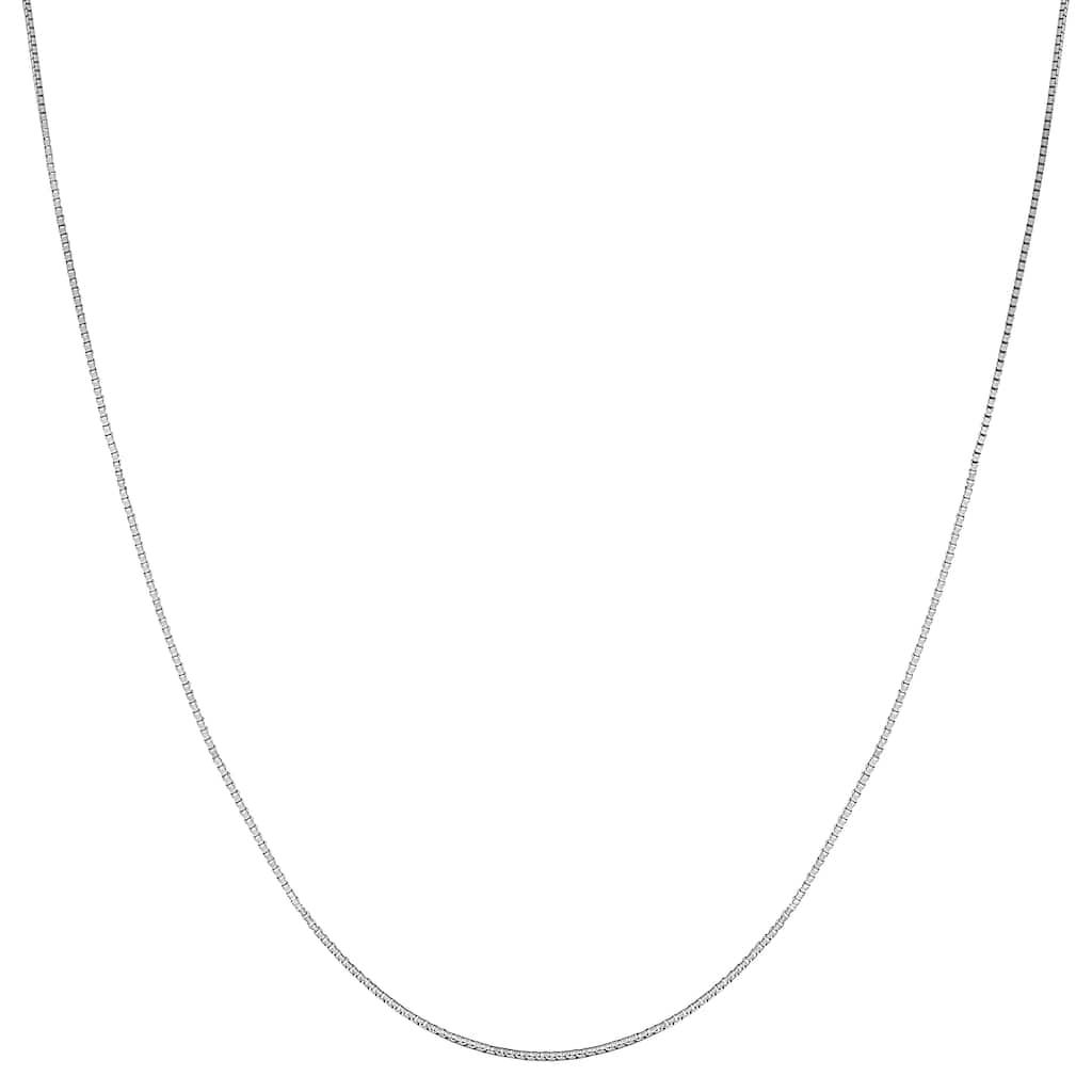 Fremada 14k White Gold Box Chain Necklace (16-30 Inches)