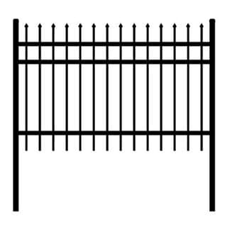 ALEKO Rome Style Self Unassembled Steel Fence 6' x 6' Black