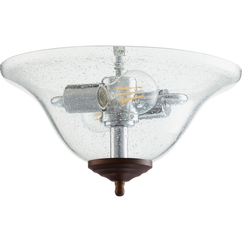 Quorum International Clear Seeded Glass Bowl Light Kit - n/a - Bronze