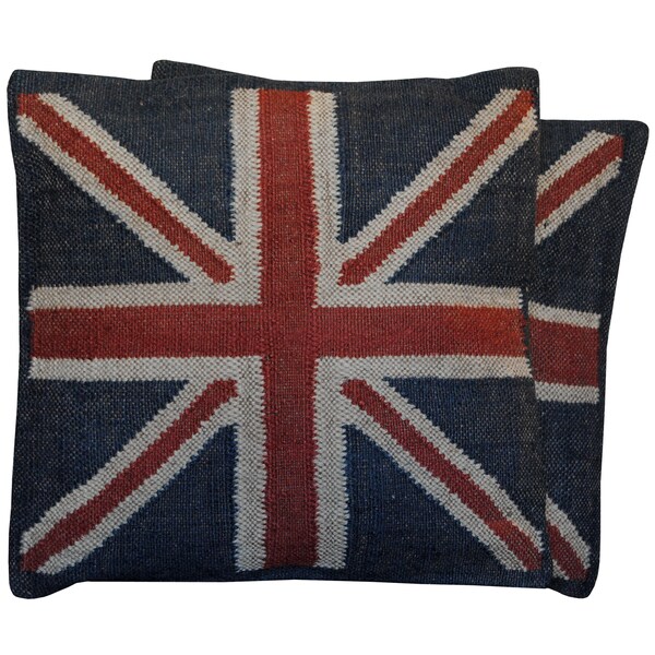 Handmade Kilim Pillow, Set of 2 (India)