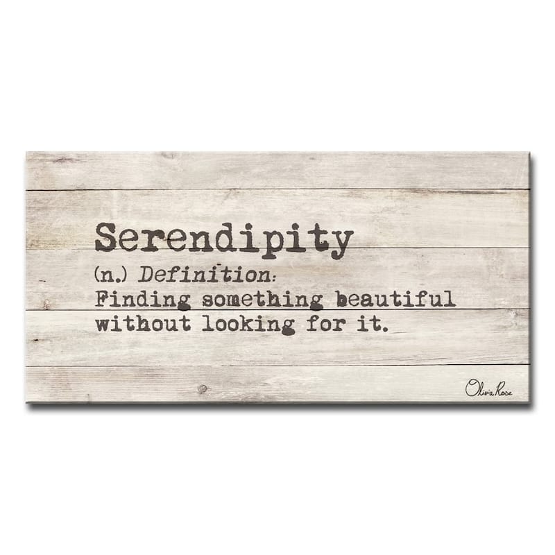 Olivia Rose 'Define Serendipity' Inspirational Canvas Wall Art