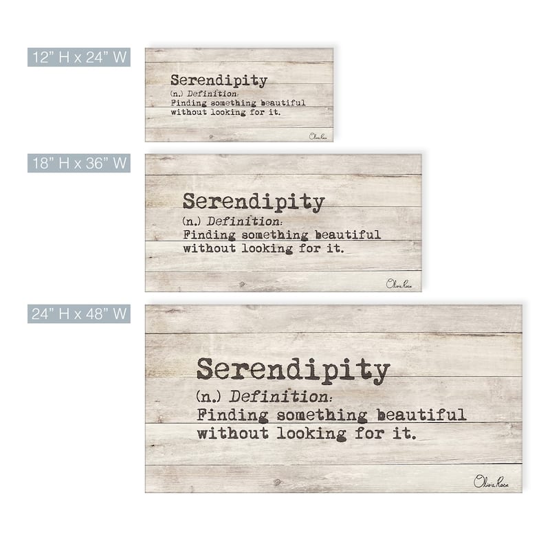 Olivia Rose 'Define Serendipity' Inspirational Canvas Wall Art