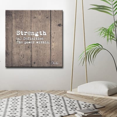 Olivia Rose 'Define Strength' Inspirational Canvas Art