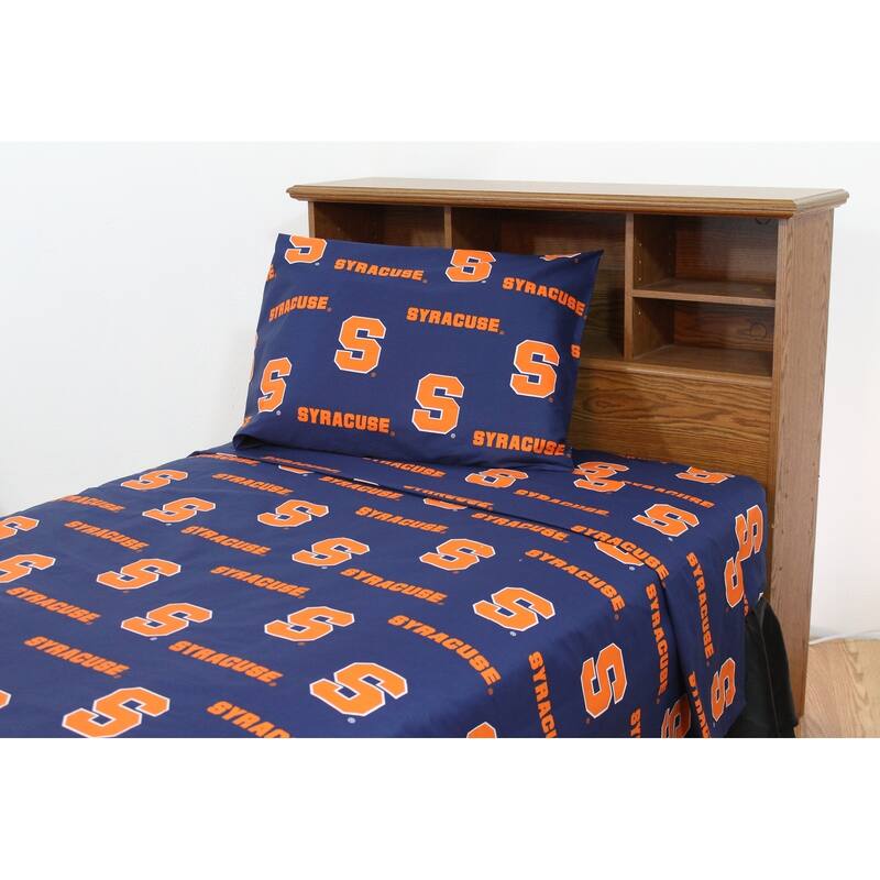 Syracuse Orange 100% Cotton Sheet Set