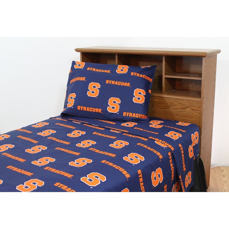 Syracuse Orange 100% Cotton Sheet Set