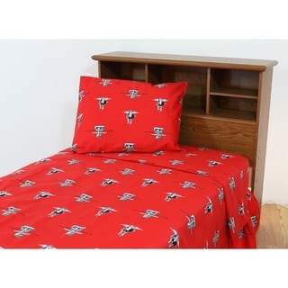 Texas Tech Red Raiders 100% Cotton Sheet Set - Bed Bath & Beyond - 18794011