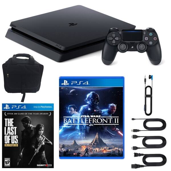 Playstation 4 Slim Star Wars Battlefront 2 1tb Le Core Console Last Of Us Remastered And Accessories Overstock