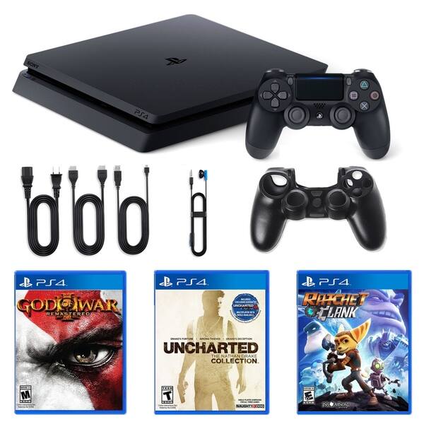 Playstation 4 1tb Core Console With Ratchet And Clank Nathan Drake And God Of War Games Overstock