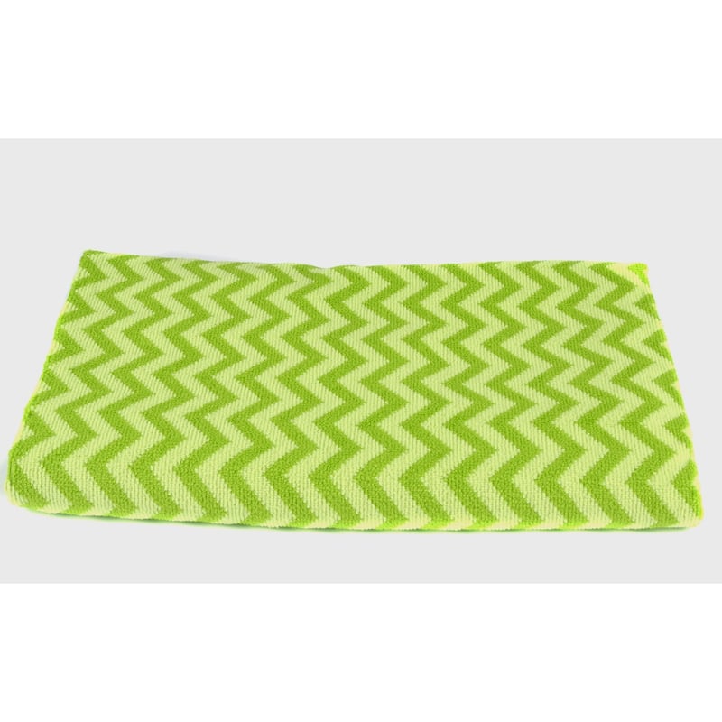 Leisureland Chevron Microfiber Bath Towel 27" X 54" - Lime