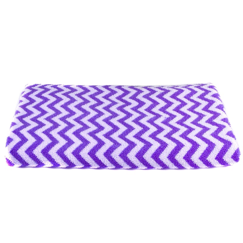 Leisureland Chevron Microfiber Bath Towel 27" X 54" - Purple