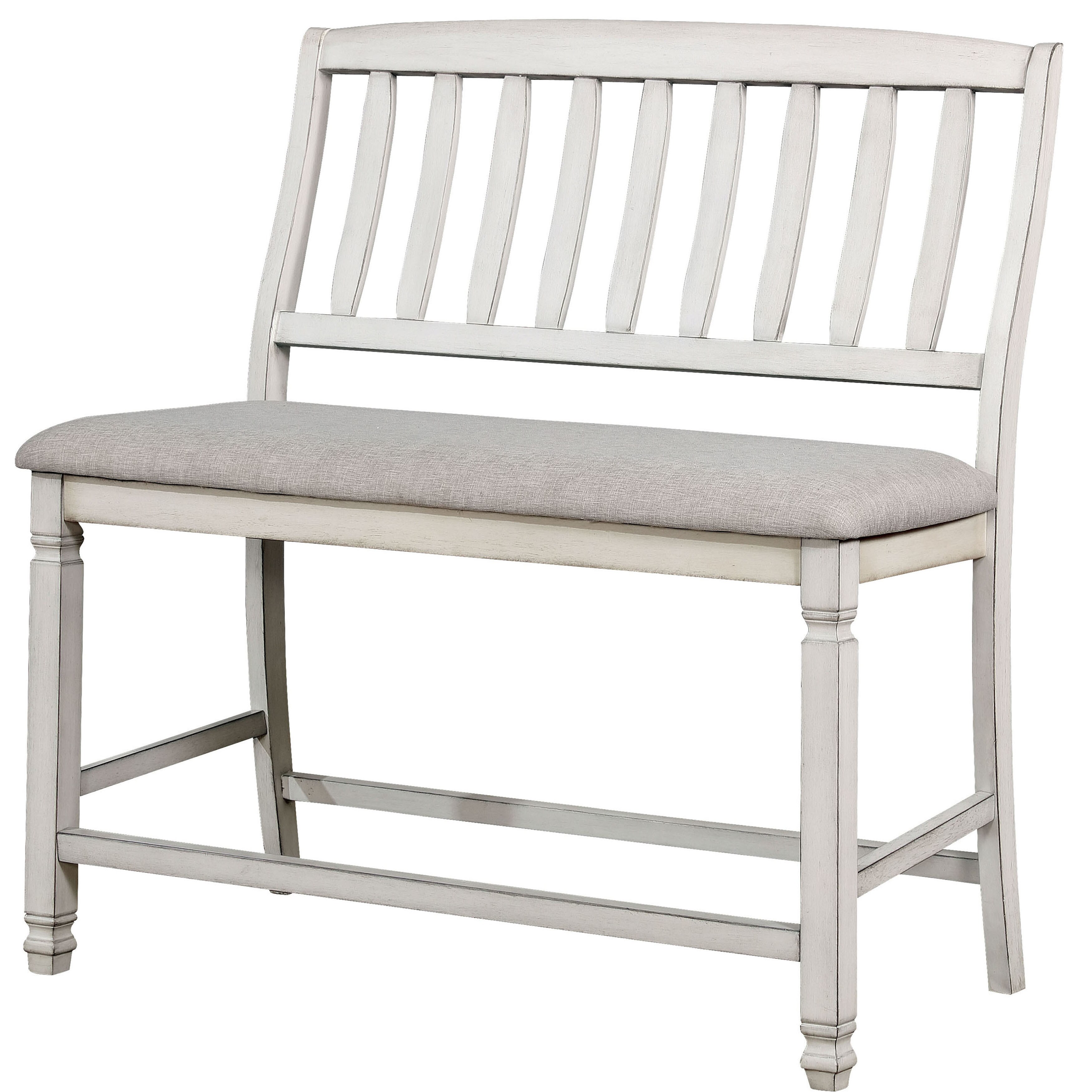 Shop Furniture Of America Keer Country White Fabric Counter Dining