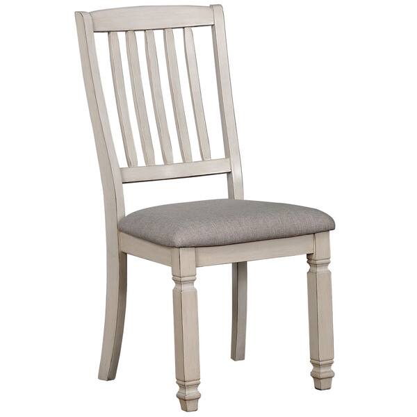 Shop Furniture Of America Keer Country White Fabric Dining Chairs