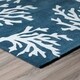 Navy coral rug