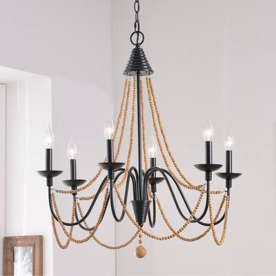 Aubrey Oil Rubbed Bronze 6 Light Chandelier