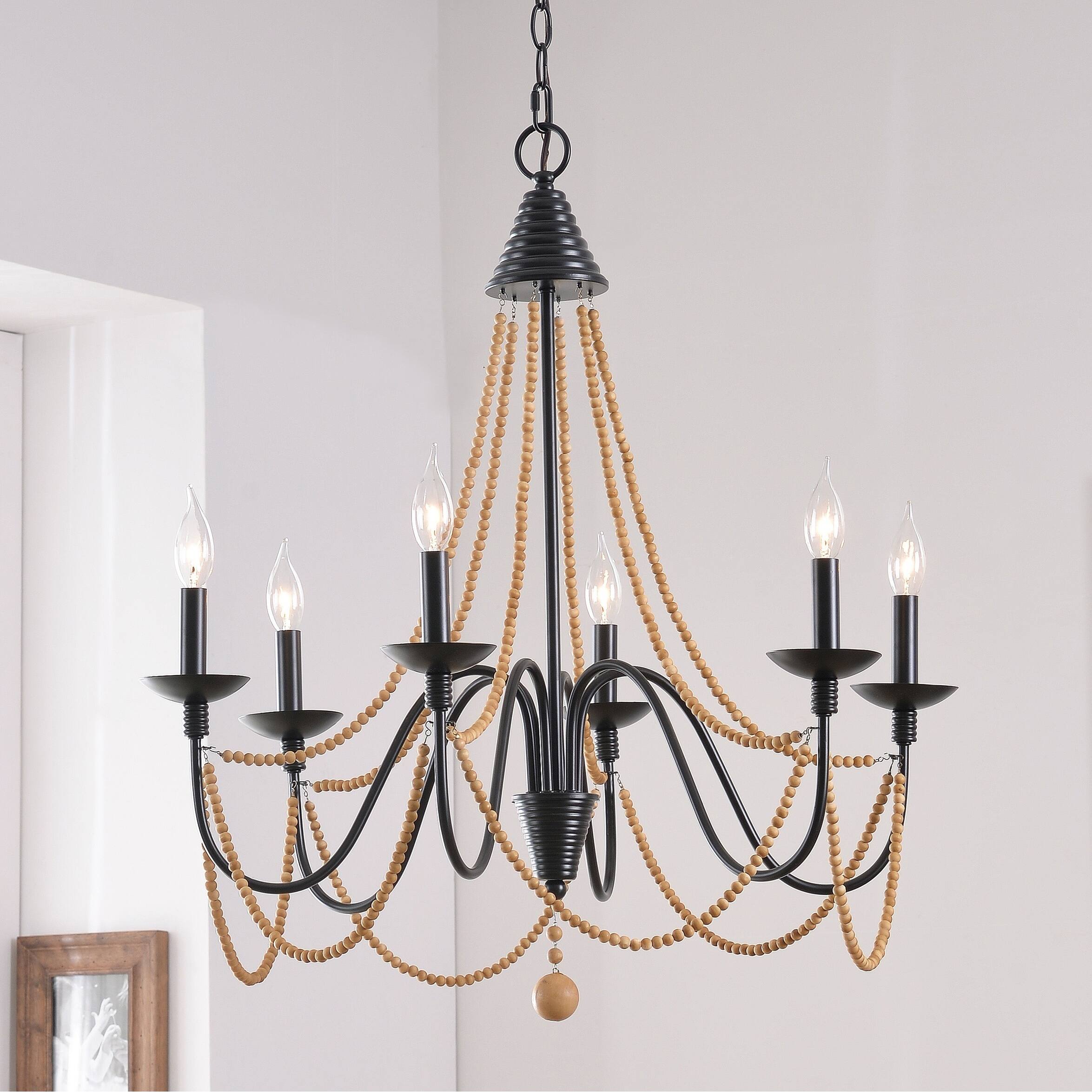 Aubrey 26.5" Oil Rubbed Bronze 6 Light Chandelier - Chandeliers For Bedrooms by Overstock.com