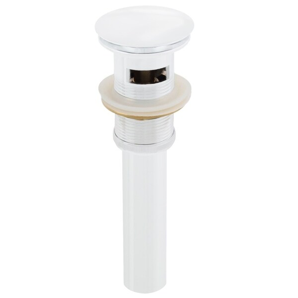 2 6 In W Br Bathroom Sink Drain With Overflow White Free W Br Bathroom Sink Drain With Overflow In White