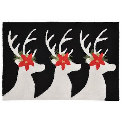 Liora Manne Holiday Caribou Outdoor Rug