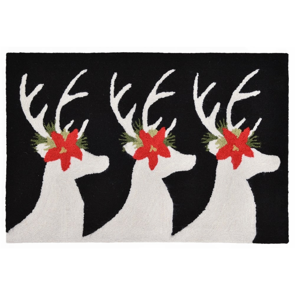 Liora Manne Holiday Caribou Outdoor Rug