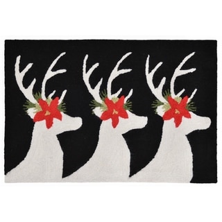 Lush Decor Holiday Caribou Outdoor Rug