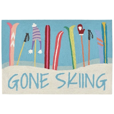 Liora Manne Frontporch Gone Skiing Indoor/Outdoor Mat