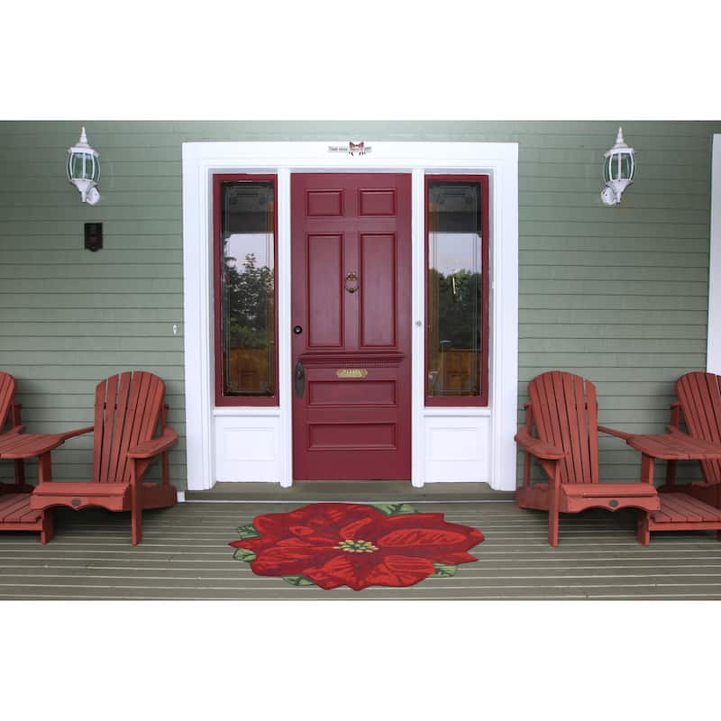 Liora Manne Frontporch Poinsettia Indoor/Outdoor Mat