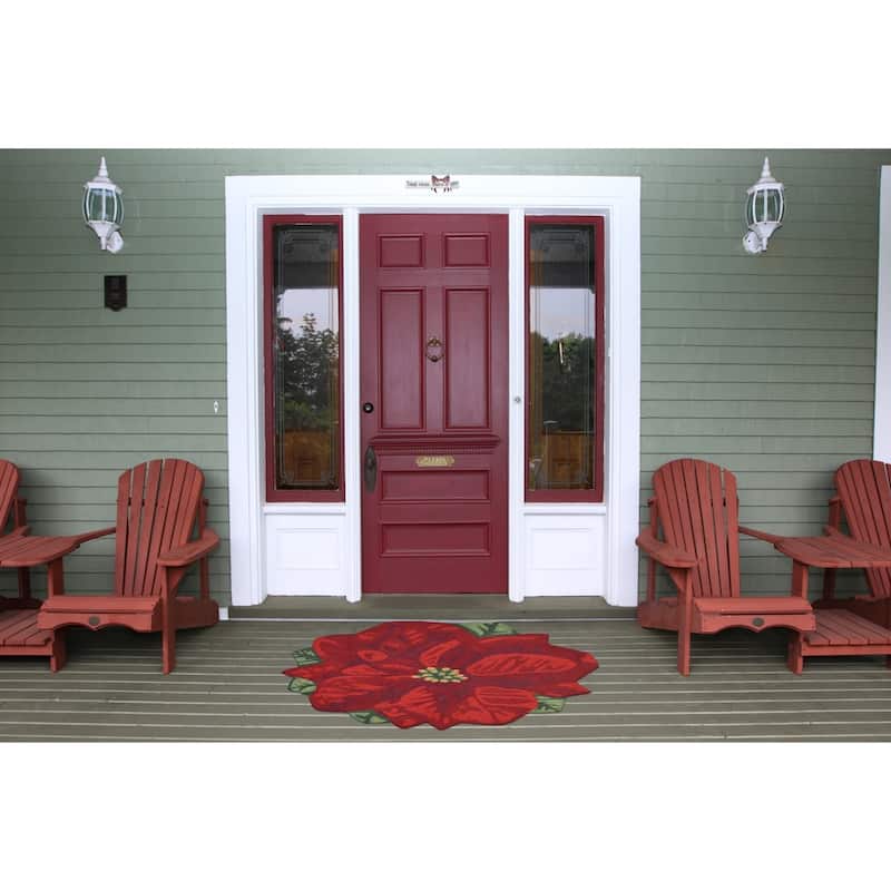 Liora Manne Frontporch Poinsettia Indoor/Outdoor Mat
