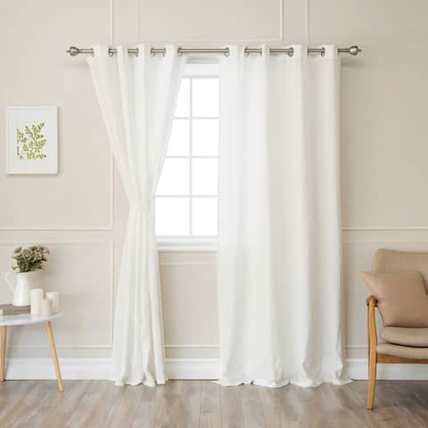 Aurora Home Belgian Flax Linen Grommet Curtain Panel