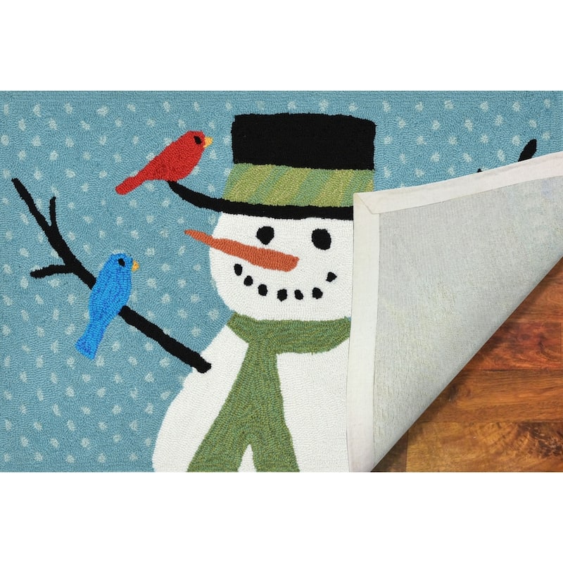 Liora Manne Frontporch Snowman And Friends Indoor/Outdoor Mat