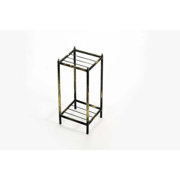 white black metal 2 tier square