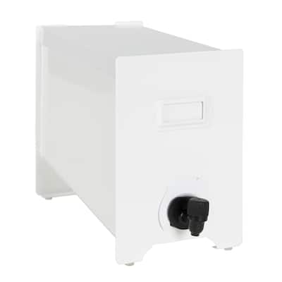 Kate and Laurel Annata Metal Boxed Wine Dispenser, White