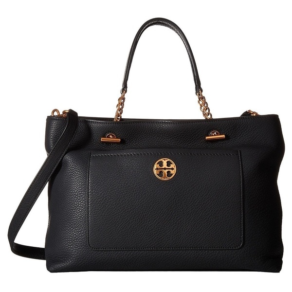 tory burch black satchel bag