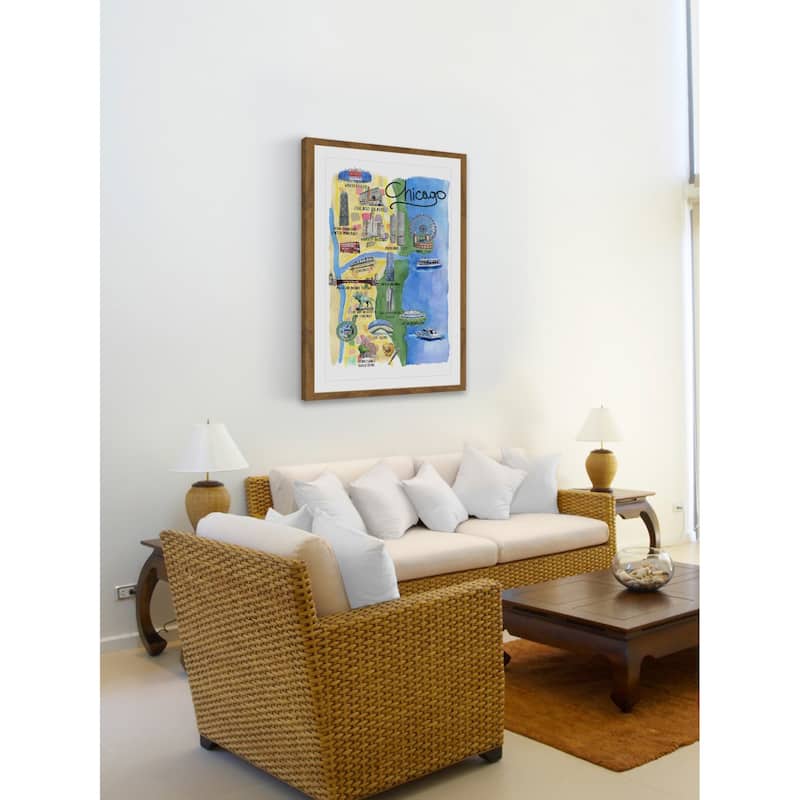 'The Spirit of Chicago' Framed Painting Print - Multi-Color