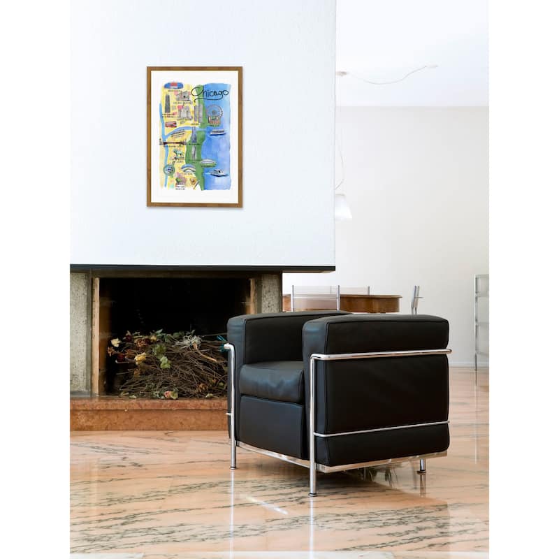 'The Spirit of Chicago' Framed Painting Print - Multi-Color
